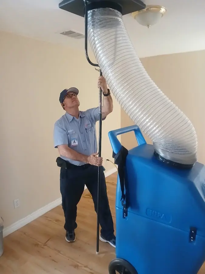 Mini Split Installation technician using HEPA equipment in El Mirage
